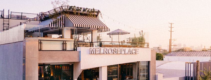 melroseplace rooftop outdoor drone shot