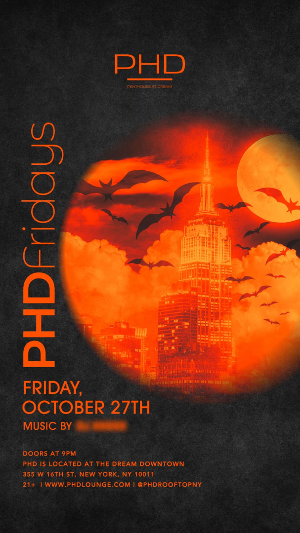 phd rooftop lounge nyc halloween weekend friday 10/23/2023