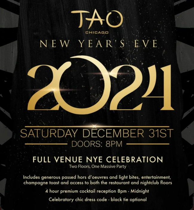 TAO Chicago New Years Eve 2024 New Years Eve