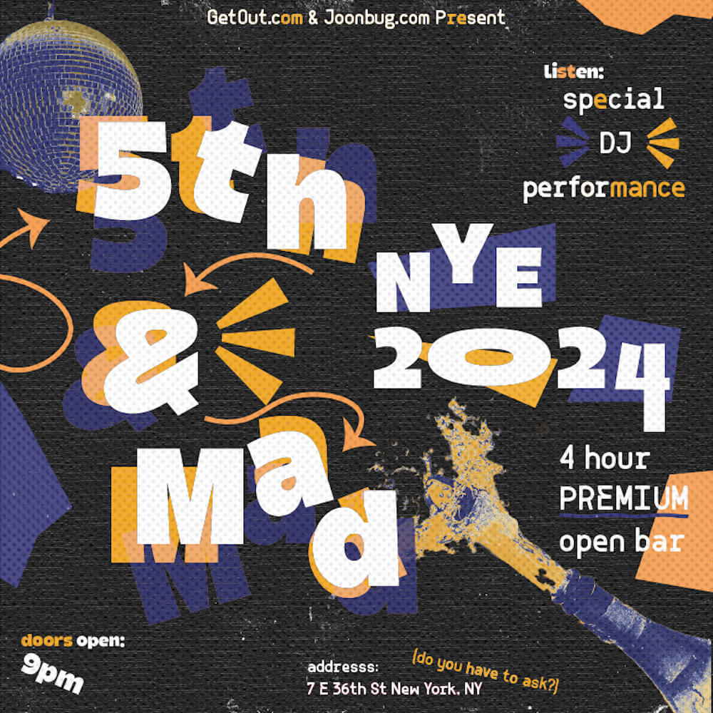 5th & Mad NYC nye 2024 new years eve parties