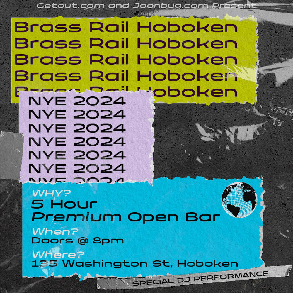 brass rail hoboken nye 2024 new years eve events