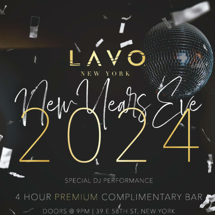 LAVO Restaurant NYC New Years Eve 2024 NYC NYE Events