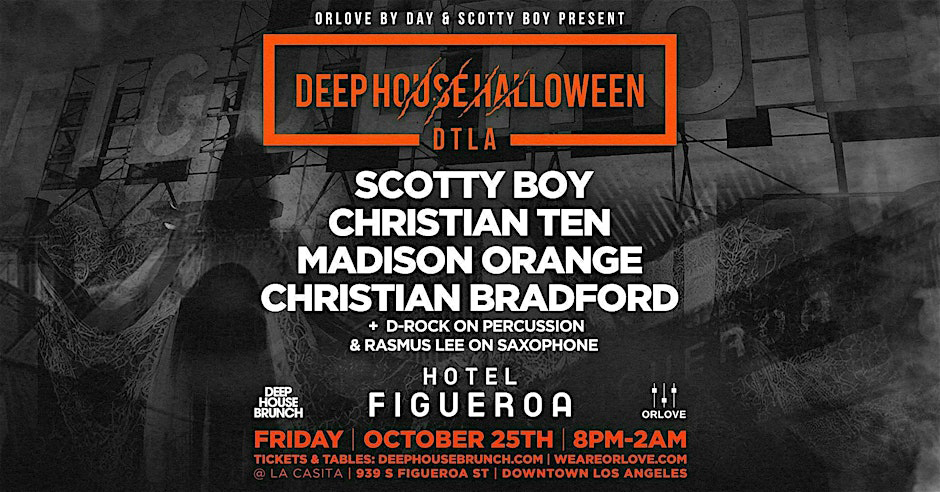 hotel figueroa halloween 2024 deep house dtla