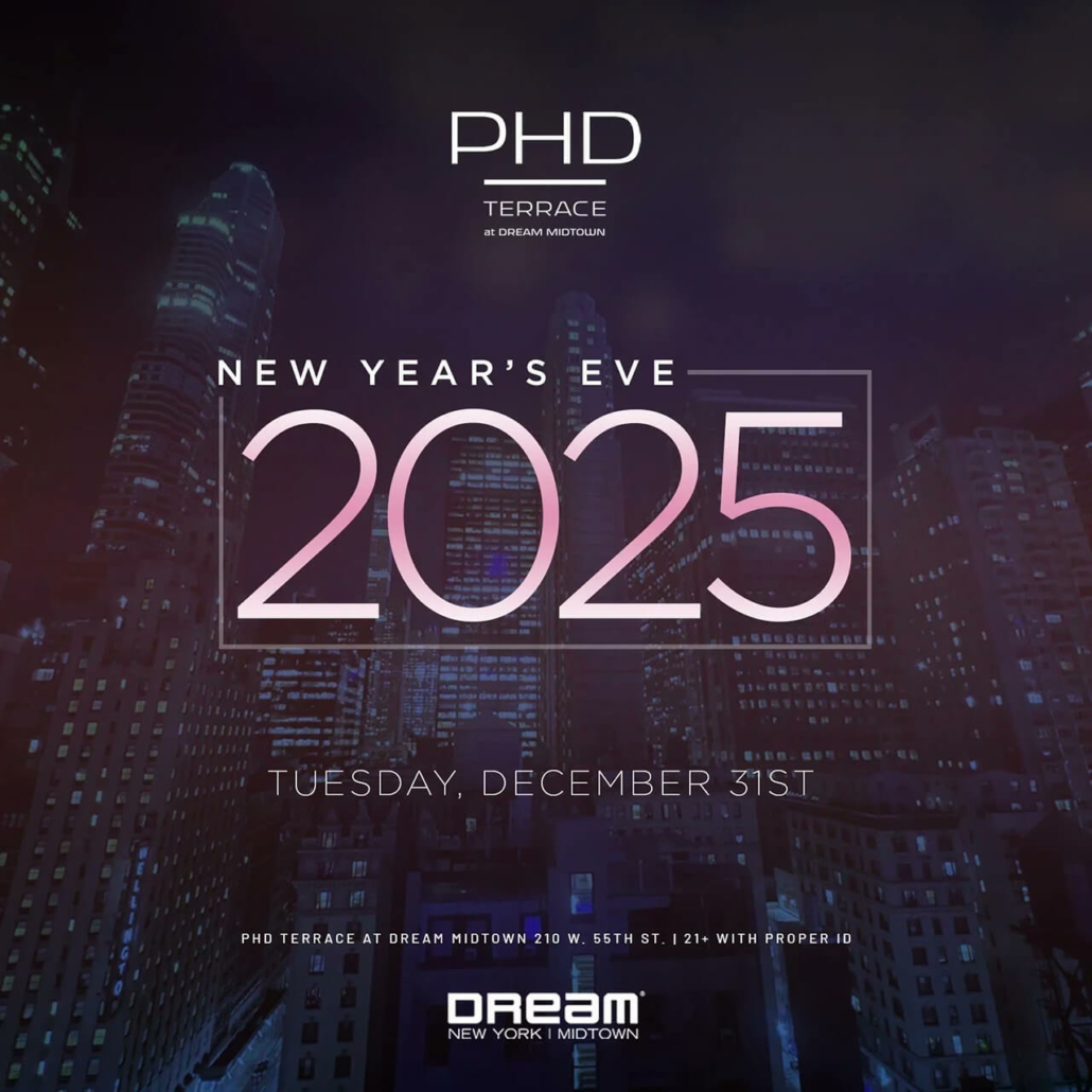 phd terrace nye 2025 dream midtown nyc new years eve